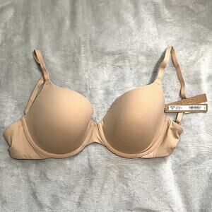 Skims 32DD Clay Fits Everybody T-Shirt Bra BA-DEM-9221 Light Beige Underwire NWT